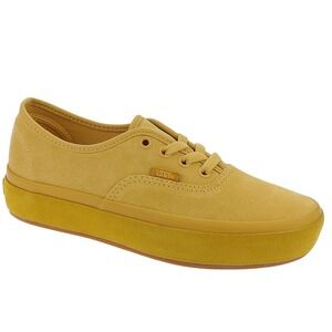 Vans Authentic Platform 2.0 Suede Tawny Yellow Womens 7 Mens 5.5 Sneakers